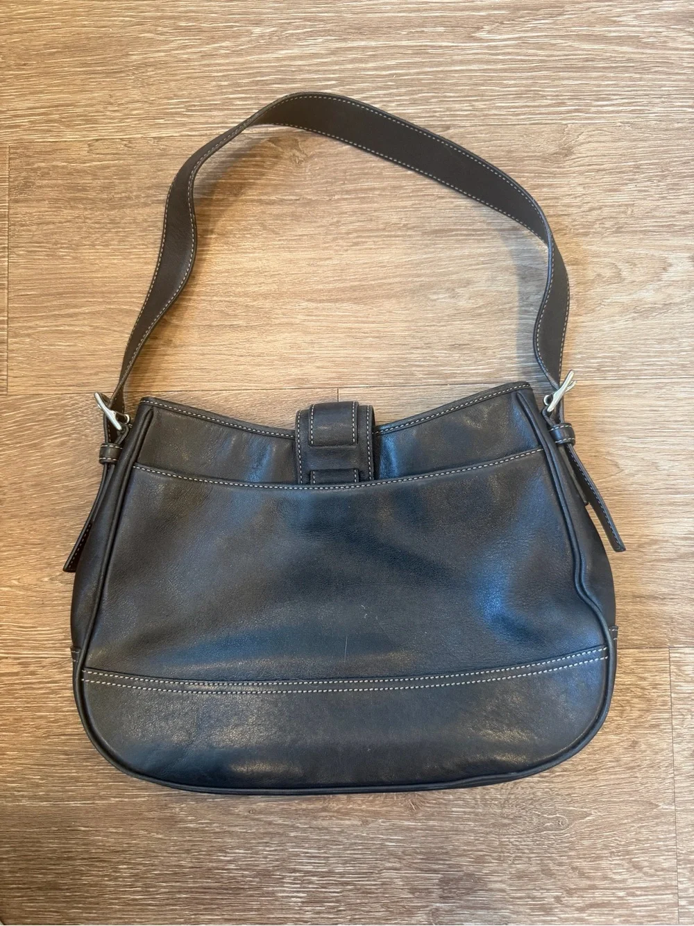 Coach Soho Hampton satchel black leather shoulder bag Y2k vintage - Picture 10 of 12